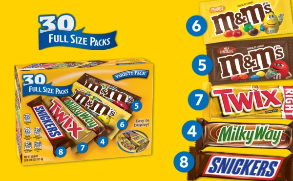 🔥🔥30 Mars Variety Pack Snickers M&M Chocolate Peanuts Twix MilkyWay Candy Snacks(New user benefits) - Image 3