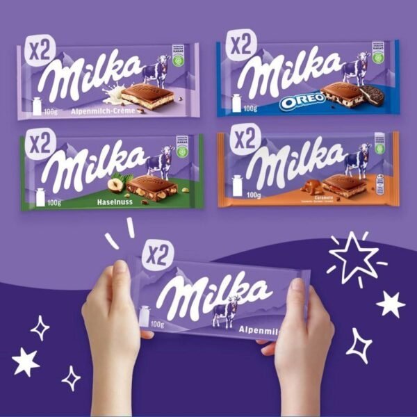 Milka - Gift Chocolate Box - Assortment of 10 Milk Chocolate Tablets of 100g - Image 3