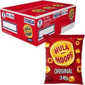 Hula Hoops Crunchy Potato Ring Crisps 34g x 32 (Original)