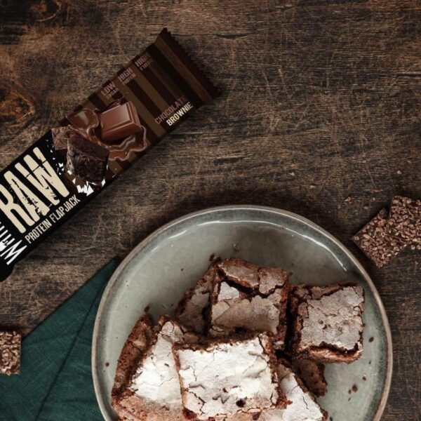 Warrior Raw Protein Flapjacks – 12 Bars x 75g Each – Packed with 20g of Protein – Low Sugar, High in Fibre (Choc Brownie) - Image 2