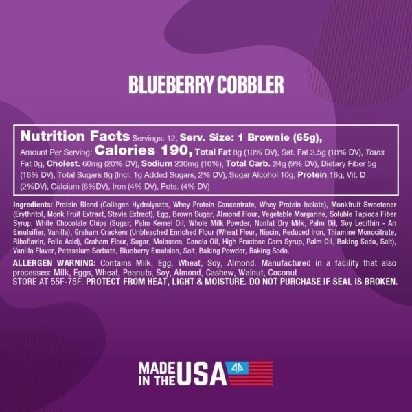 Prime Bites Protein Brownies by Alpha Prime Supplements | High-Protein, Collagen-Enhanced, Low-Sugar Snack | Delicious Treat | 12 Bars per Box (Assorted Flavors) - Image 7