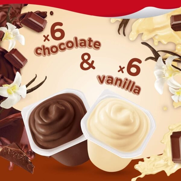 Snack Pack Family Size Chocolate & Vanilla Pudding Cups – 12 Pack - Image 2