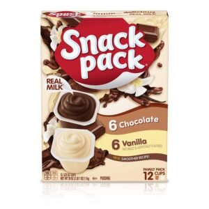 Snack Pack Family Size Chocolate & Vanilla Pudding Cups – 12 Pack