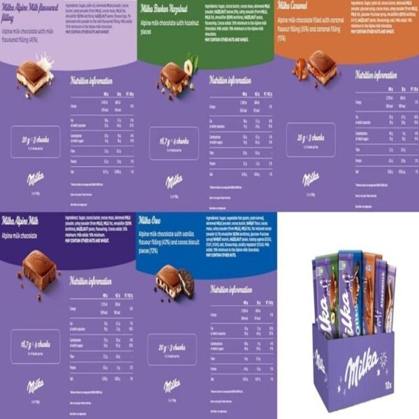 Milka - Gift Chocolate Box - Assortment of 10 Milk Chocolate Tablets of 100g - Image 5