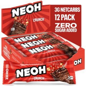 NEOH Keto Crunch Riegel – Low-Carb, Ohne Zuckerzusatz, 12 x 30g