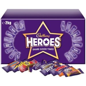 Cadbury Heroes Chocolate Bulk Share Box, Assorted Mini-Size Milk Chocolate Bars, Perfect for Mothers Day Gifts, 2 kg (Pack of 1)