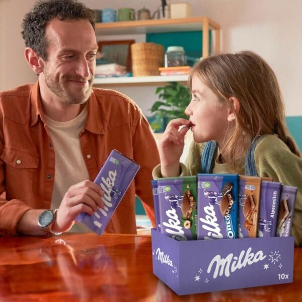 Milka - Gift Chocolate Box - Assortment of 10 Milk Chocolate Tablets of 100g - Image 2