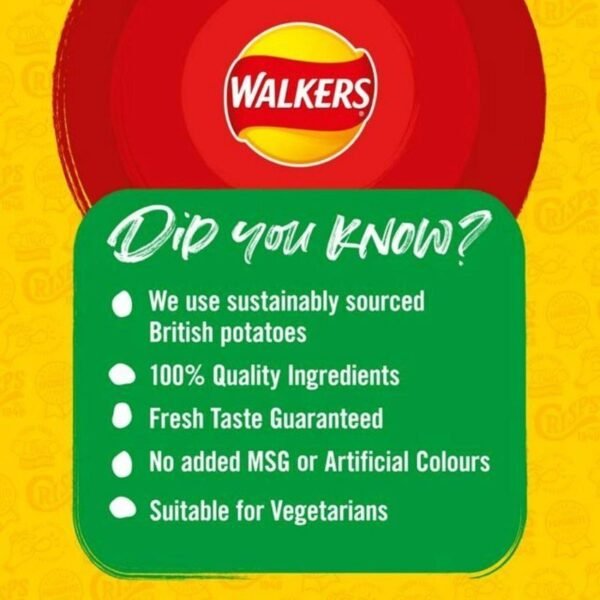 Giant Crisps Multipack Snack Box - Box of 66 x 25g Assorted Classic Walkers Crisps with 6 EXTRA 25g Bags 3 x Chicken & 3 x Tomato.72 TOTAL Bags of Potato Snacks for Birthday Party, Pub Snacks - Image 4