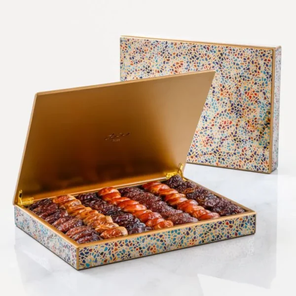Luxury Stuffed Dates Gift Box – Premium Arabic Delights with Assorted Nuts – 36pcs - Image 4
